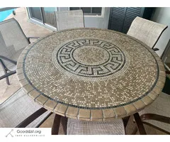 ROUND MOSAIC TABLE  - STURDY OUTDOOR TABLE