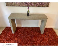 GORGEOUS AND CHIC POLISHED CONCRETE CONSOLE TABLE