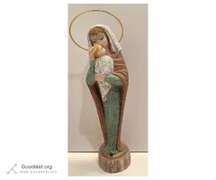 Vintage Art Pottery Madonna and Child “Mirete” Made in Spain
