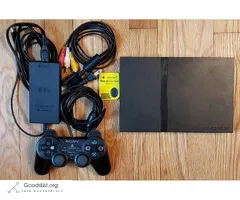 Sony PS2 Slim - new laser +clock battery, mem card, controller, cables