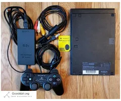 Sony PS2 Slim - new laser +clock battery, mem card, controller, cables