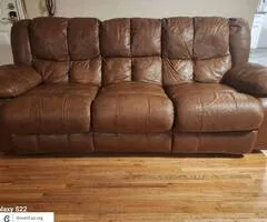 Couch sofa with 2 recliners