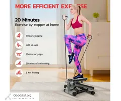 TARESNESS Mini Stair Stepper Exercise Machine with Resistance Bands