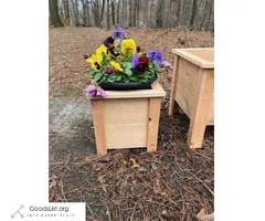 5 Different Size Raised Cedar Planter Boxes