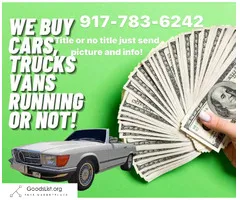 I buy cars instant cash offer over phone not running no title