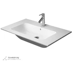 Duravit 33" Ceramic Vanity Sink Top w/1 Faucet Hole.