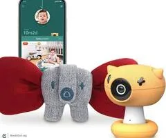 Pixsee Play Friend Smart Baby Monitor AI Soft Elephant Toy Camera Set