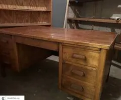 Large Walnut Attorney Desk