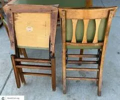 Vintage folding table and chairs