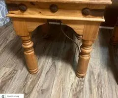 Real beautiful wood end tables pair