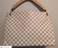 LOUIS VUITTON Damier Azur Artsy MM Shoulder Bag